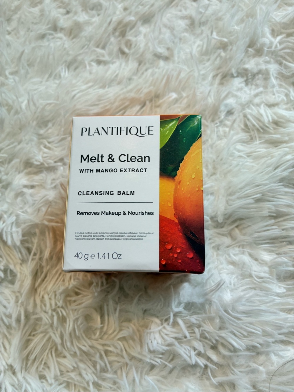 Plantifique Melt & Clean Mango Cleansing Balm Makeup Remover NIB